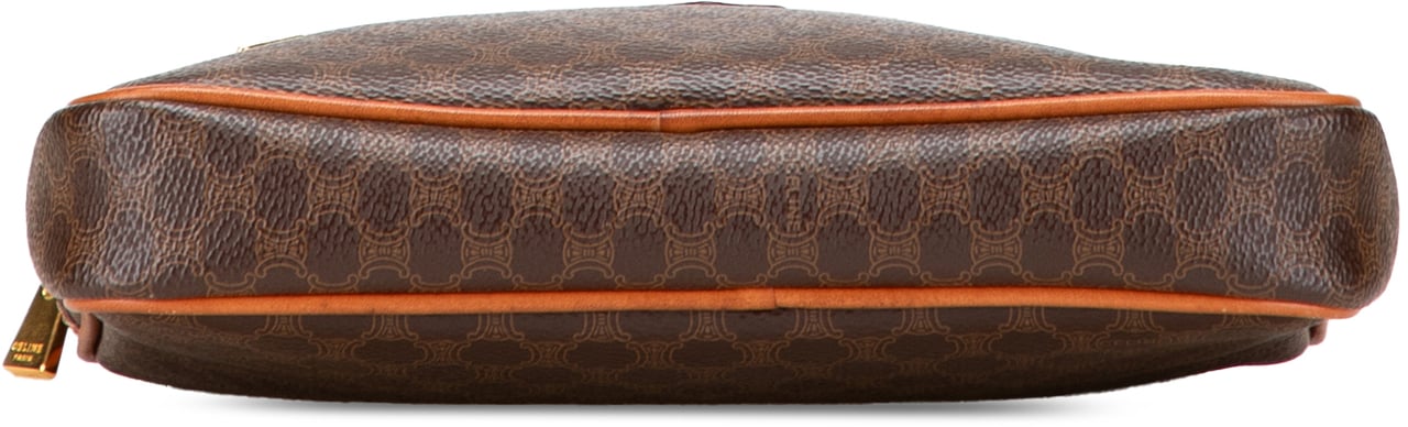Celine Macadam Coated Canvas Clutch Bruin