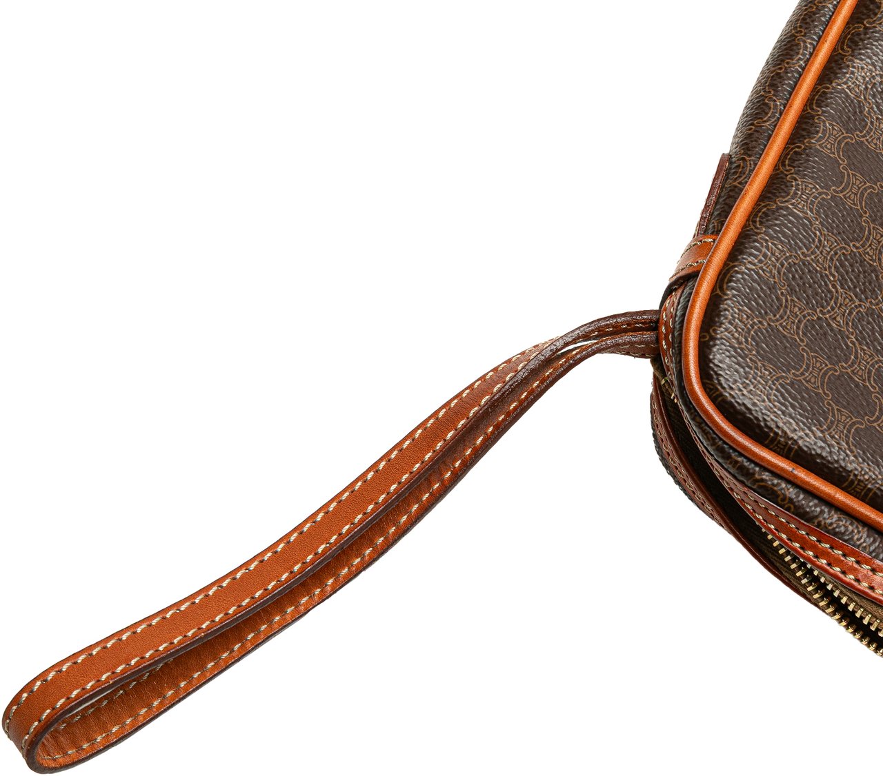 Celine Macadam Coated Canvas Clutch Bruin