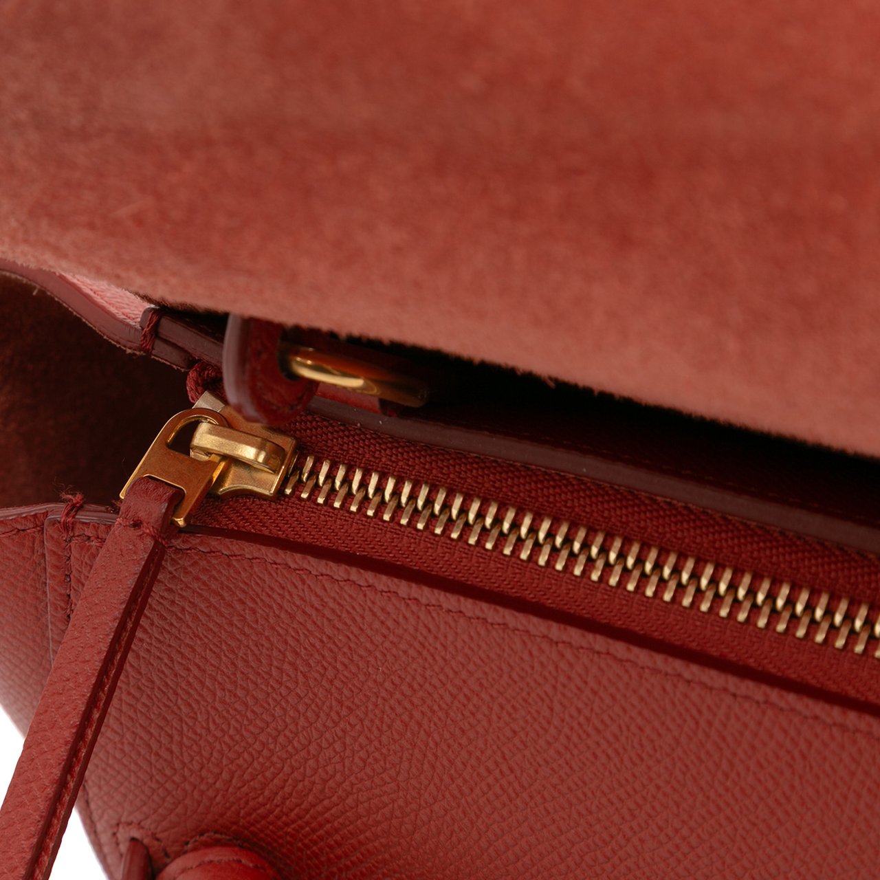 Celine Nano Grained Calfskin Belt Bag Oranje