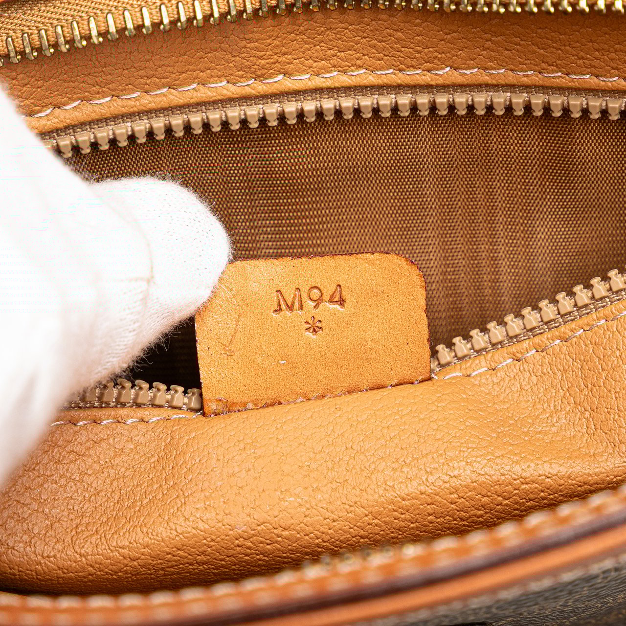 Celine Macadam Coated Canvas Clutch Bruin