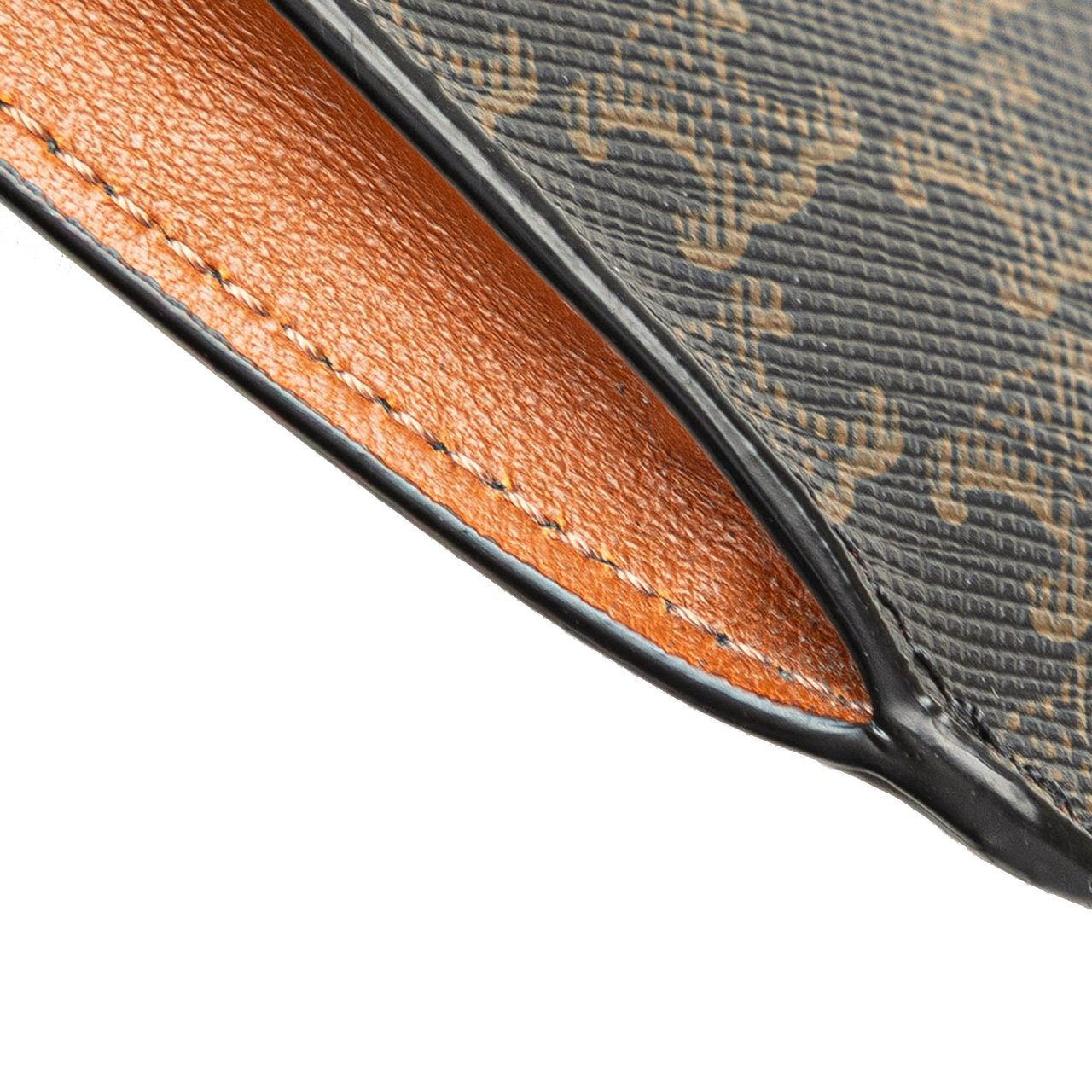 Celine Triomphe Coated Canvas Phone Pouch Flap Crossbody Bruin