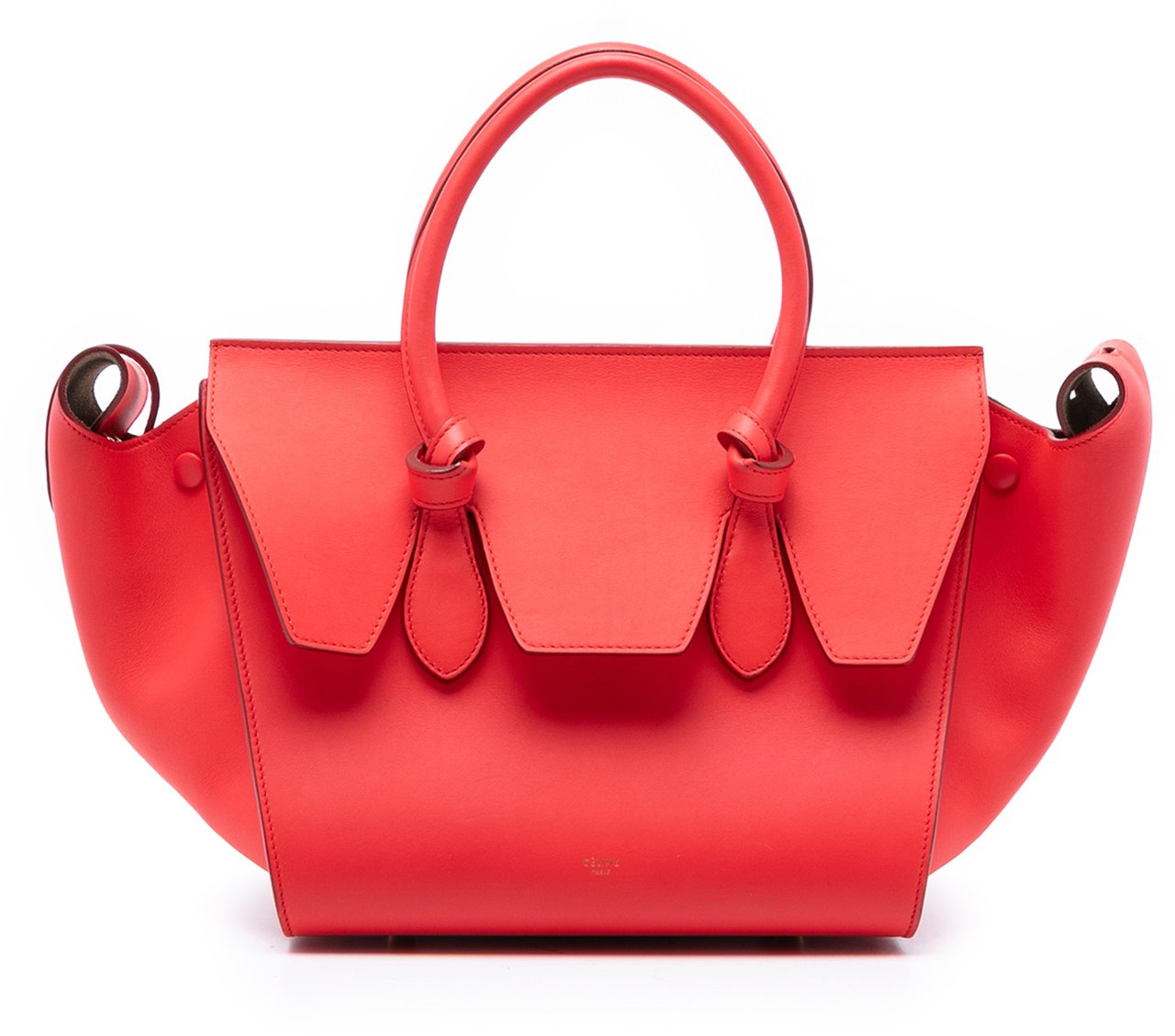 Celine Small Smooth Calfskin Tie Knot Handbag Rood