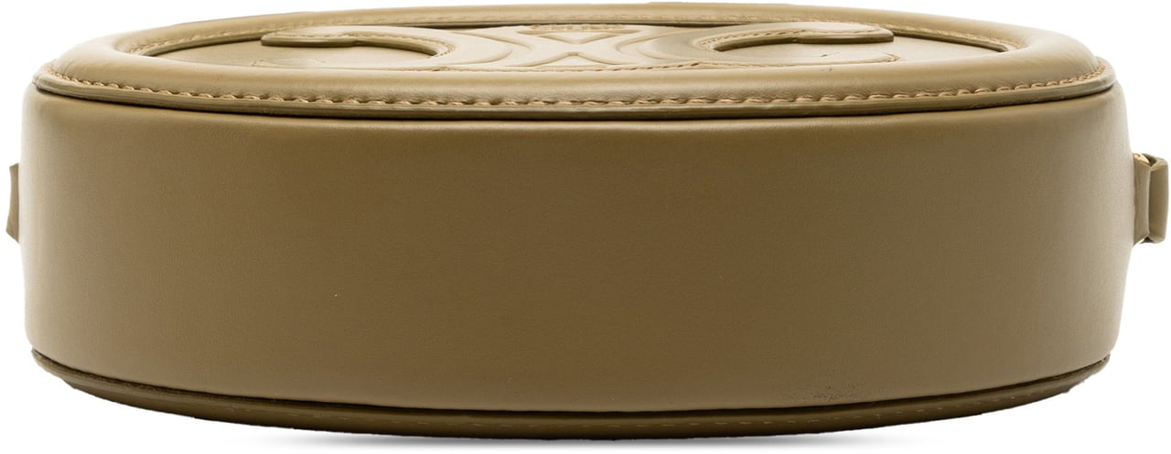 Celine Small Calfskin Cuir Triomphe Oval Crossbody Groen