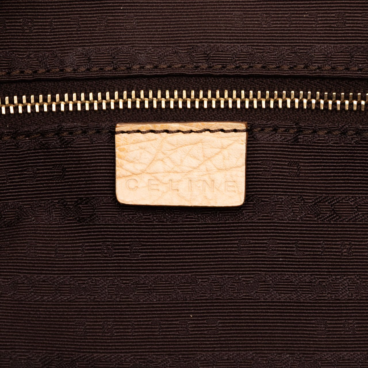 Celine Canvas Boogie Tassel Tote Bruin