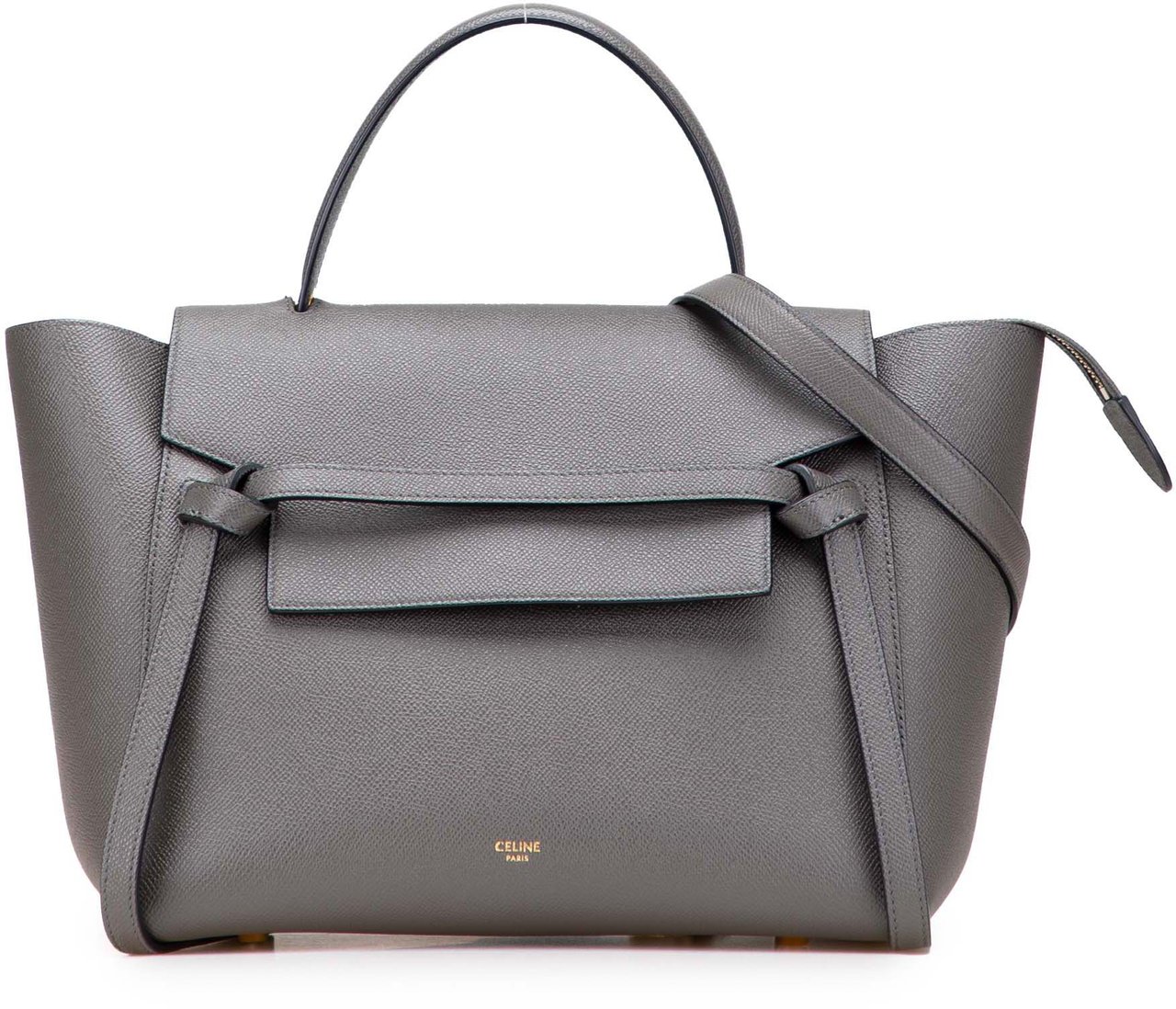 Celine Mini Grained Calfskin Belt Bag Grijs