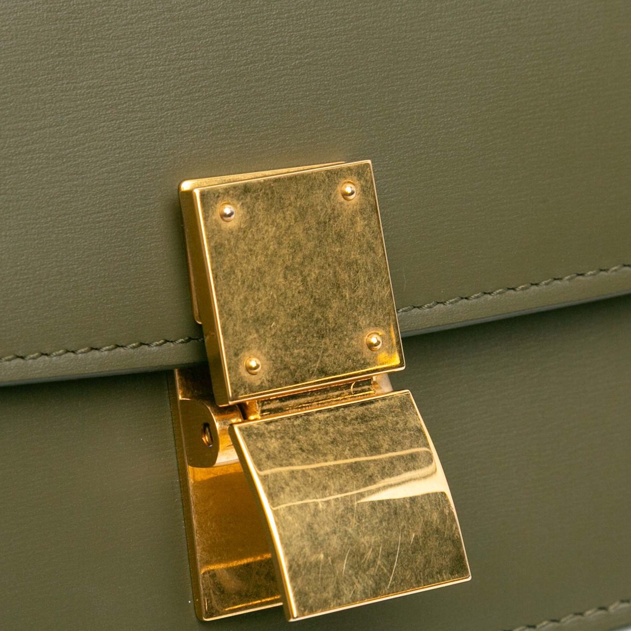 Celine Small Calfskin Classic Box Groen