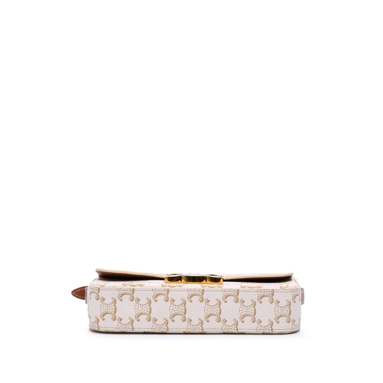 Celine Triomphe Coated Canvas Claude Shoulder Bag Wit
