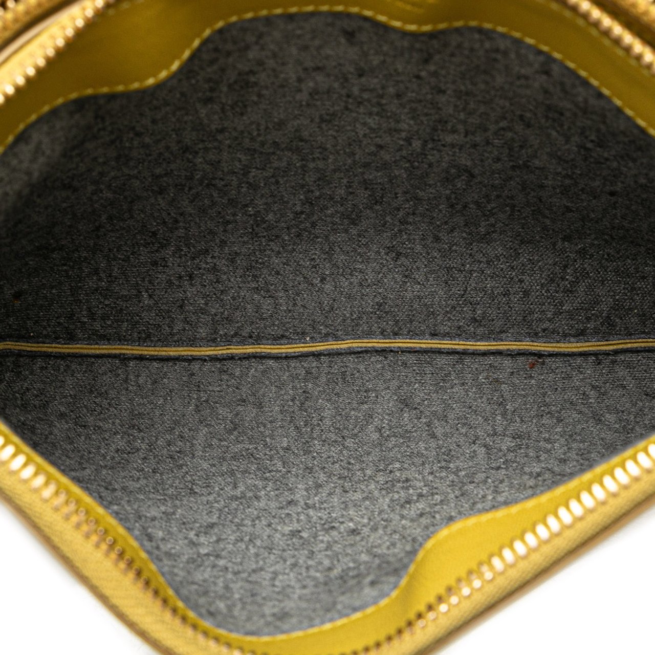 Celine Large Lambskin Trio Crossbody Geel