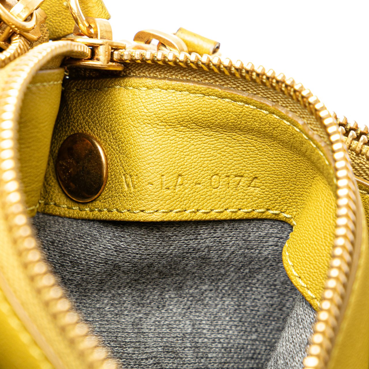 Celine Large Lambskin Trio Crossbody Geel