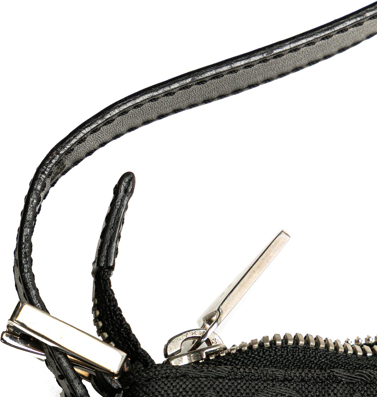 Celine C Macadam Canvas Shoulder Bag Zwart
