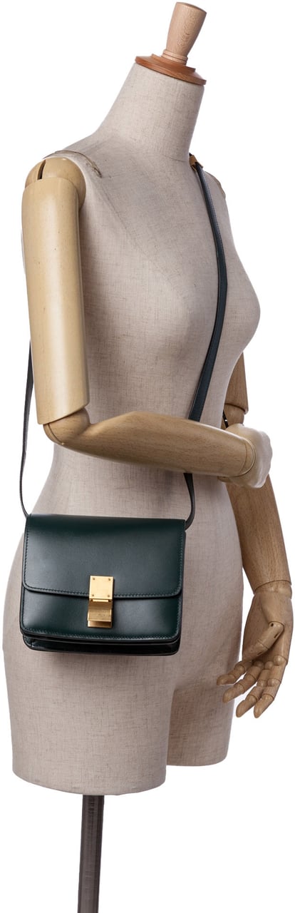 Celine Small Calfskin Classic Box Groen