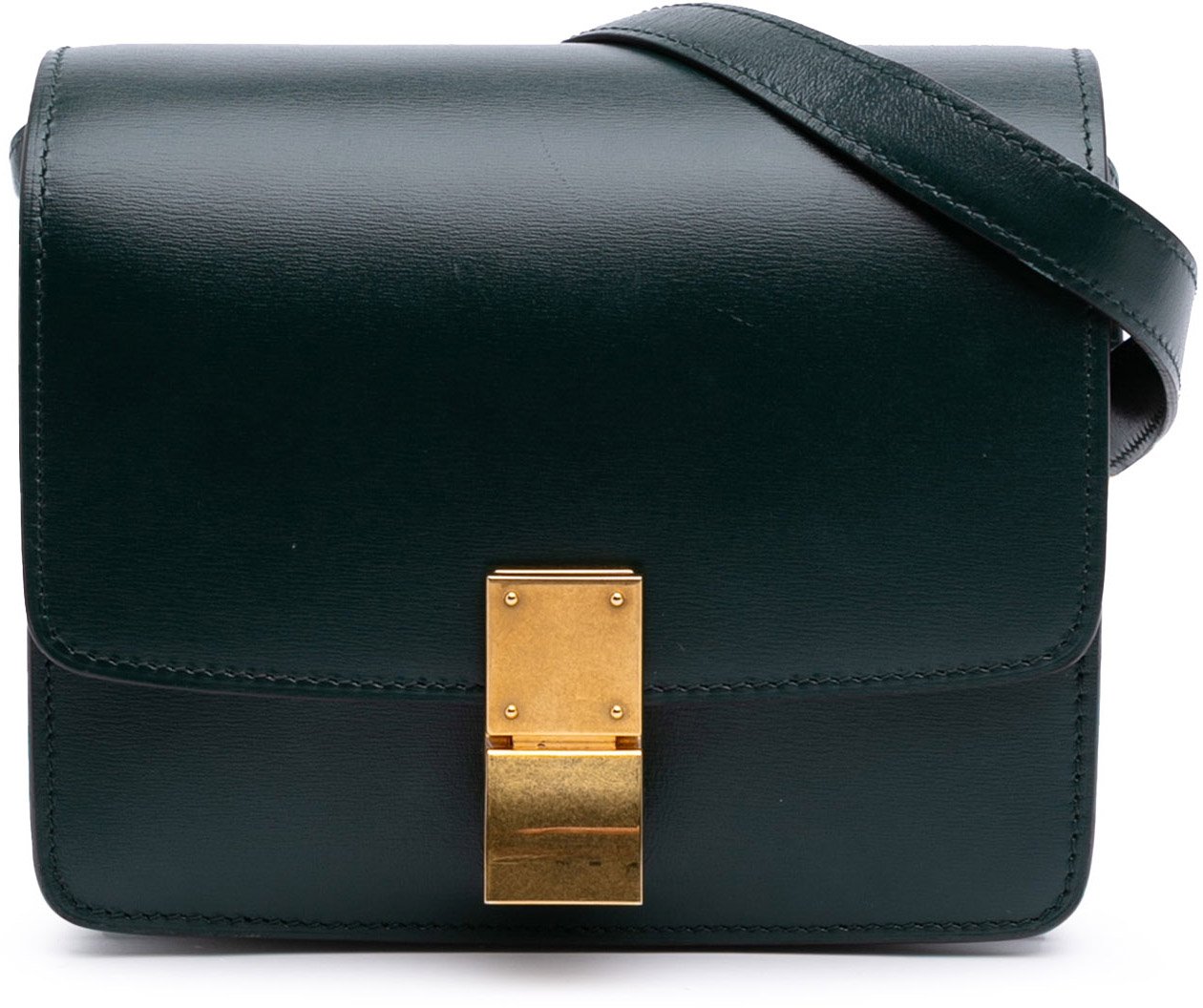 Celine Small Calfskin Classic Box Groen