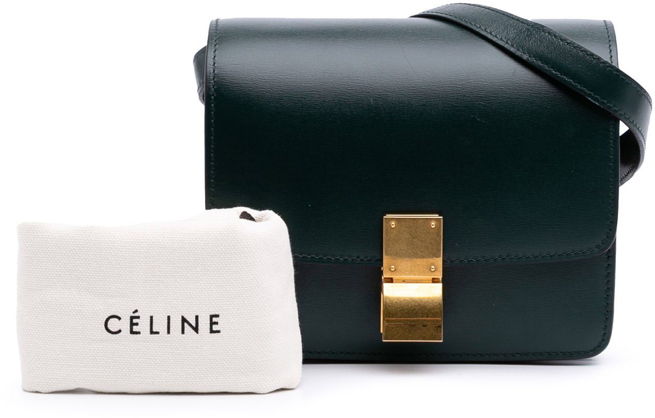 Celine Small Calfskin Classic Box Groen