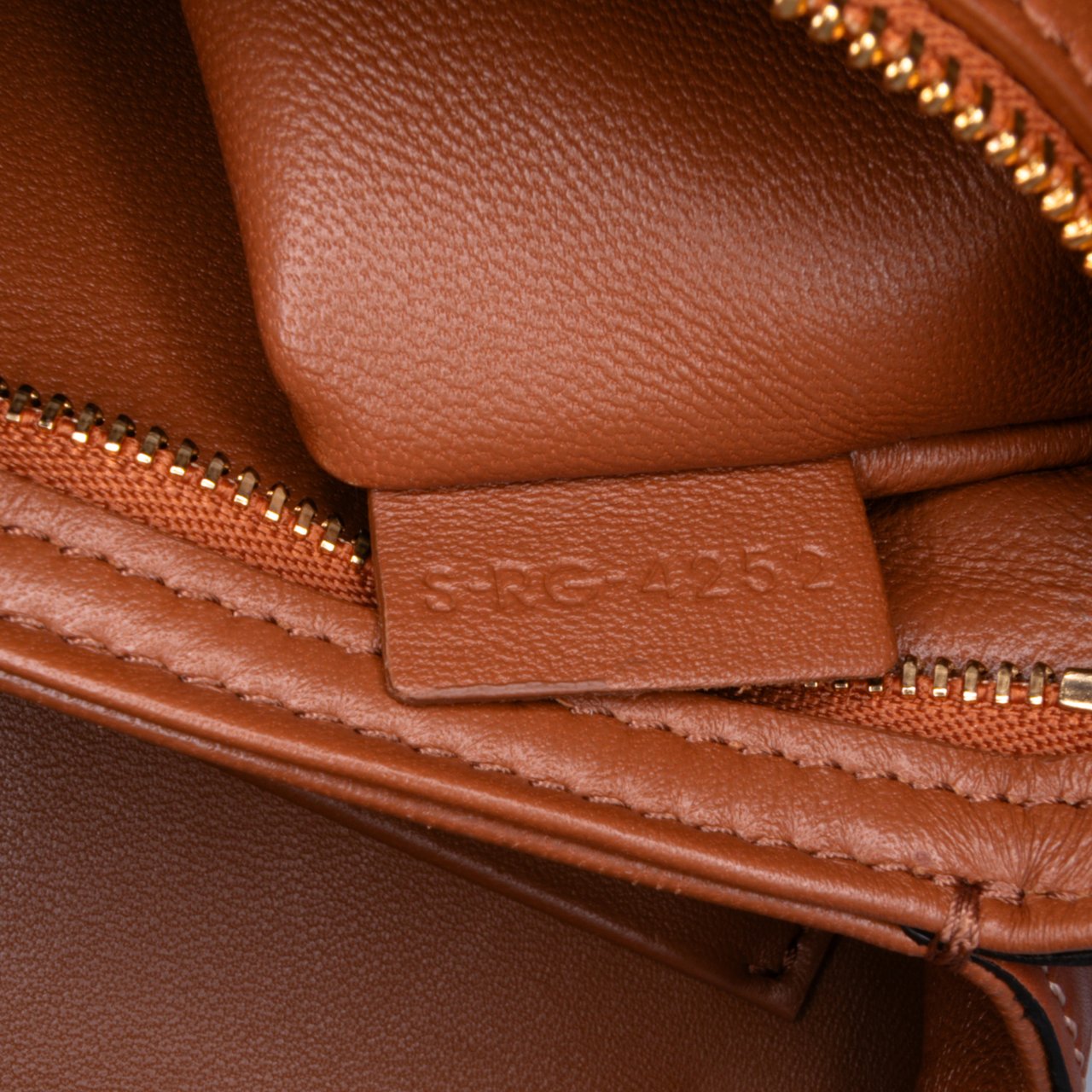 Celine Classique Natural Calfskin Triomphe Crossbody Bruin