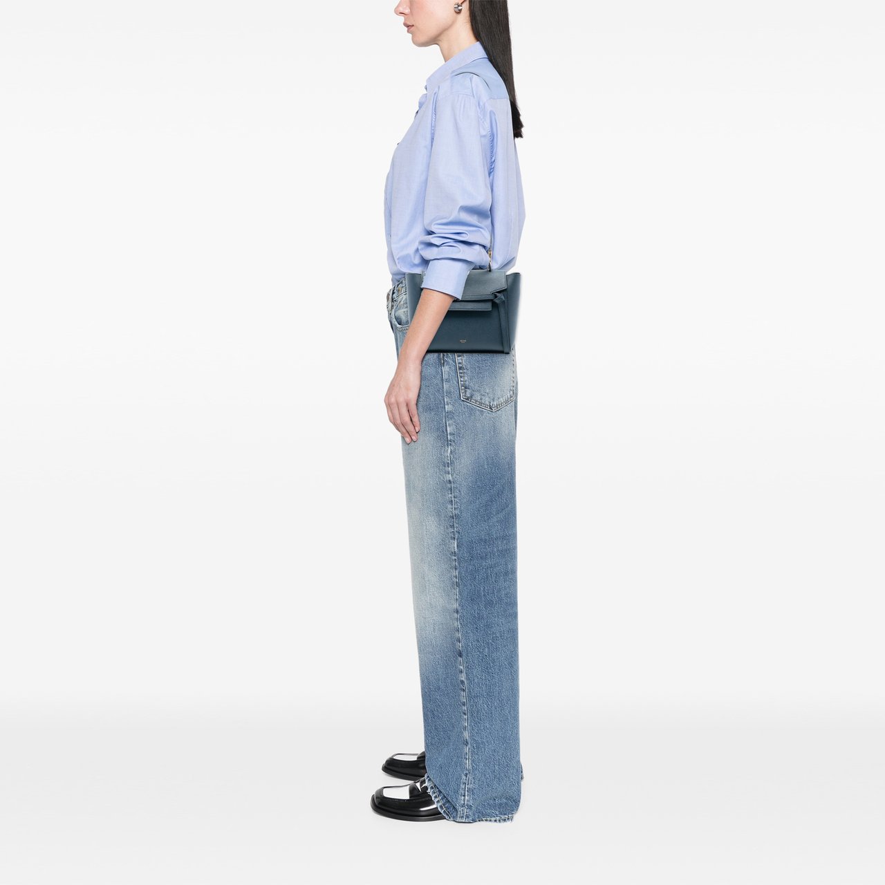 Celine Micro Grained Calfskin Belt Bag Blauw