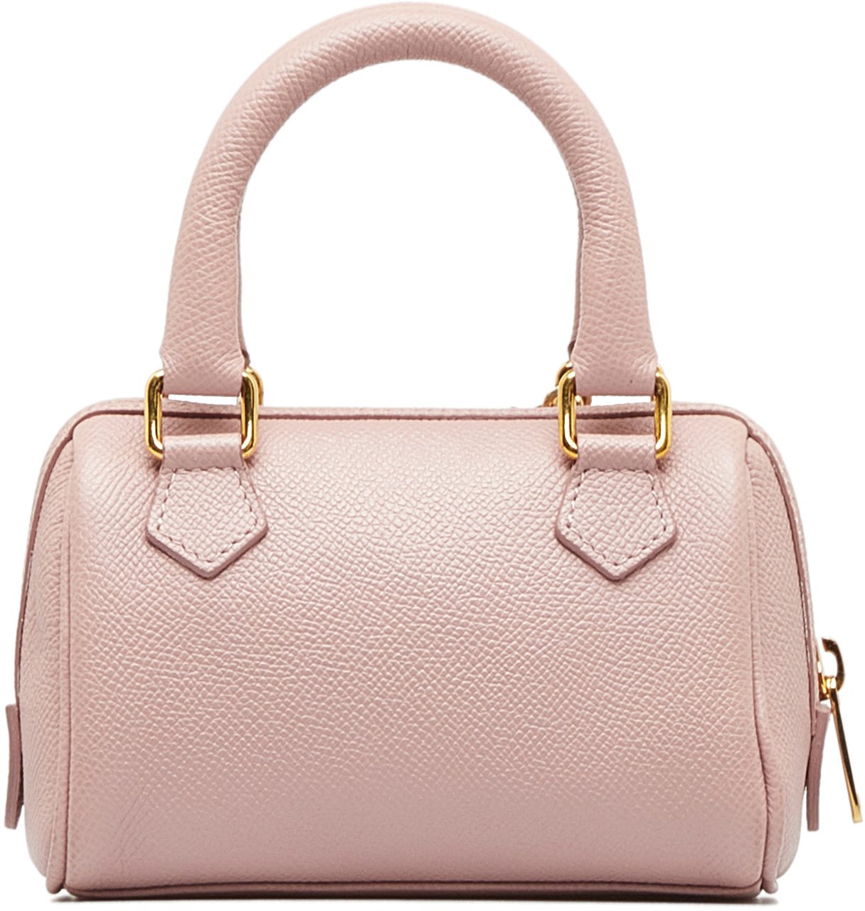 Celine Mini Grained Leather Chain Boston Roze