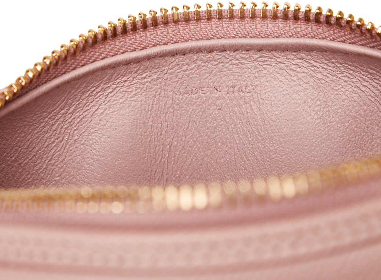 Celine Mini Grained Leather Chain Boston Roze