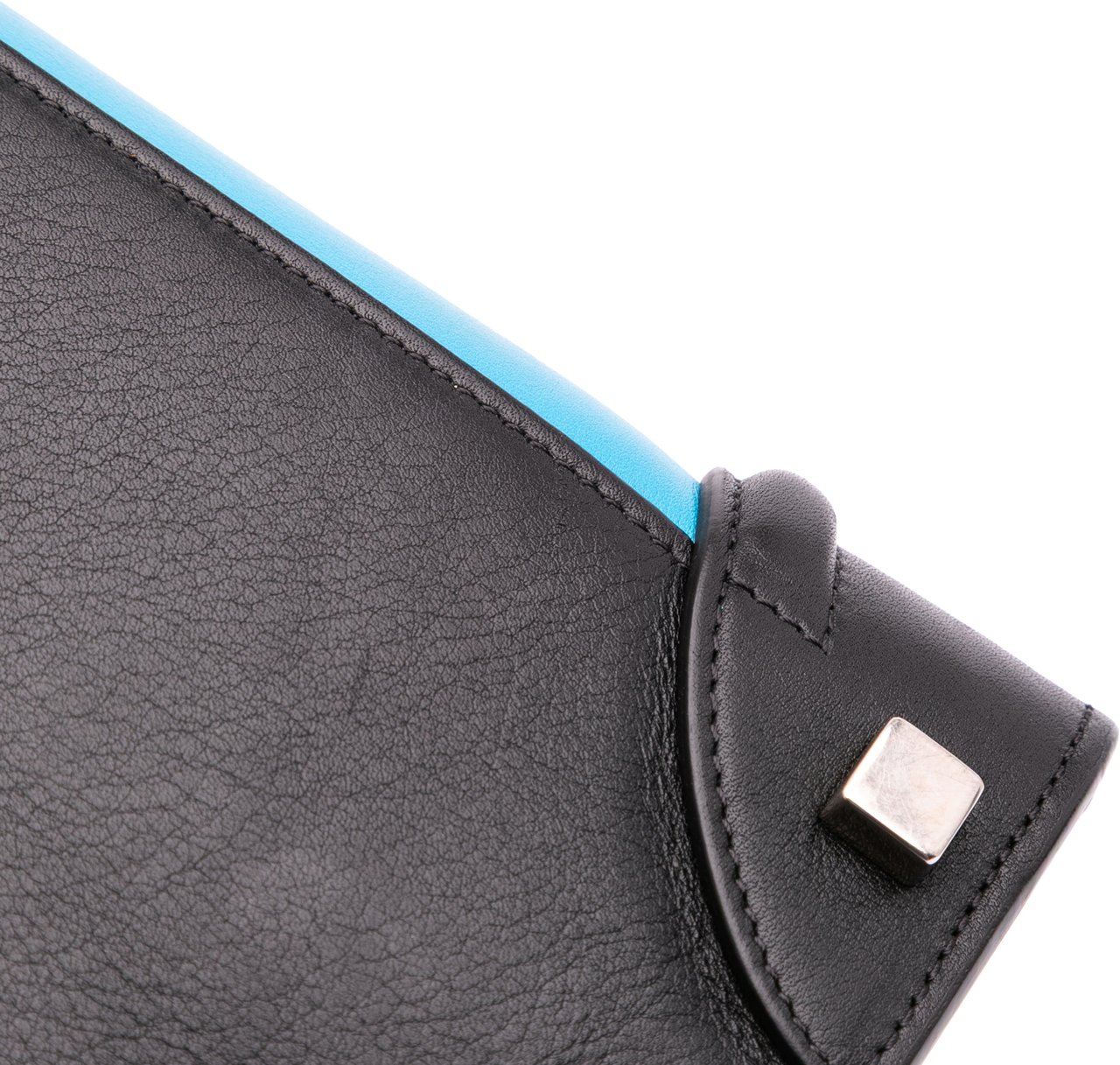 Celine Micro Tricolor Leather Luggage Tote Blauw