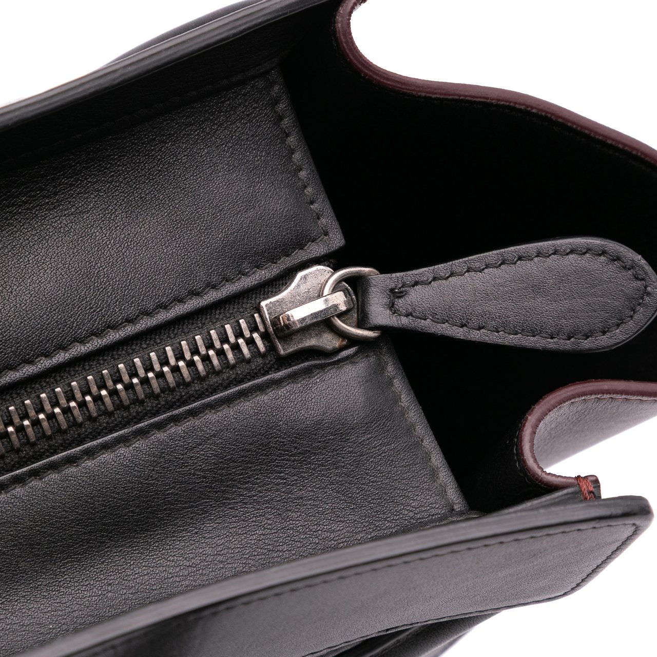 Celine Micro Tricolor Leather Luggage Tote Blauw