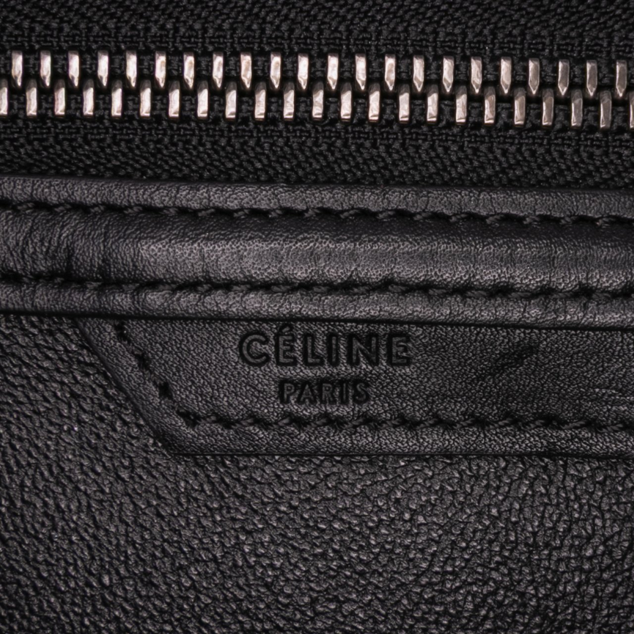 Celine Micro Tricolor Leather Luggage Tote Blauw