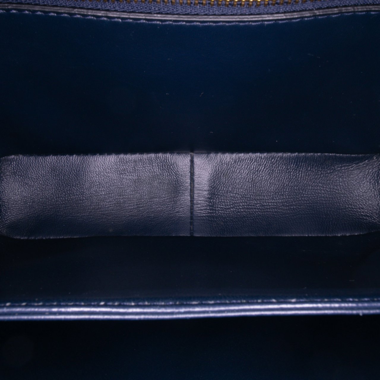 Celine Teen Shiny Calfskin Triomphe Crossbody Blauw