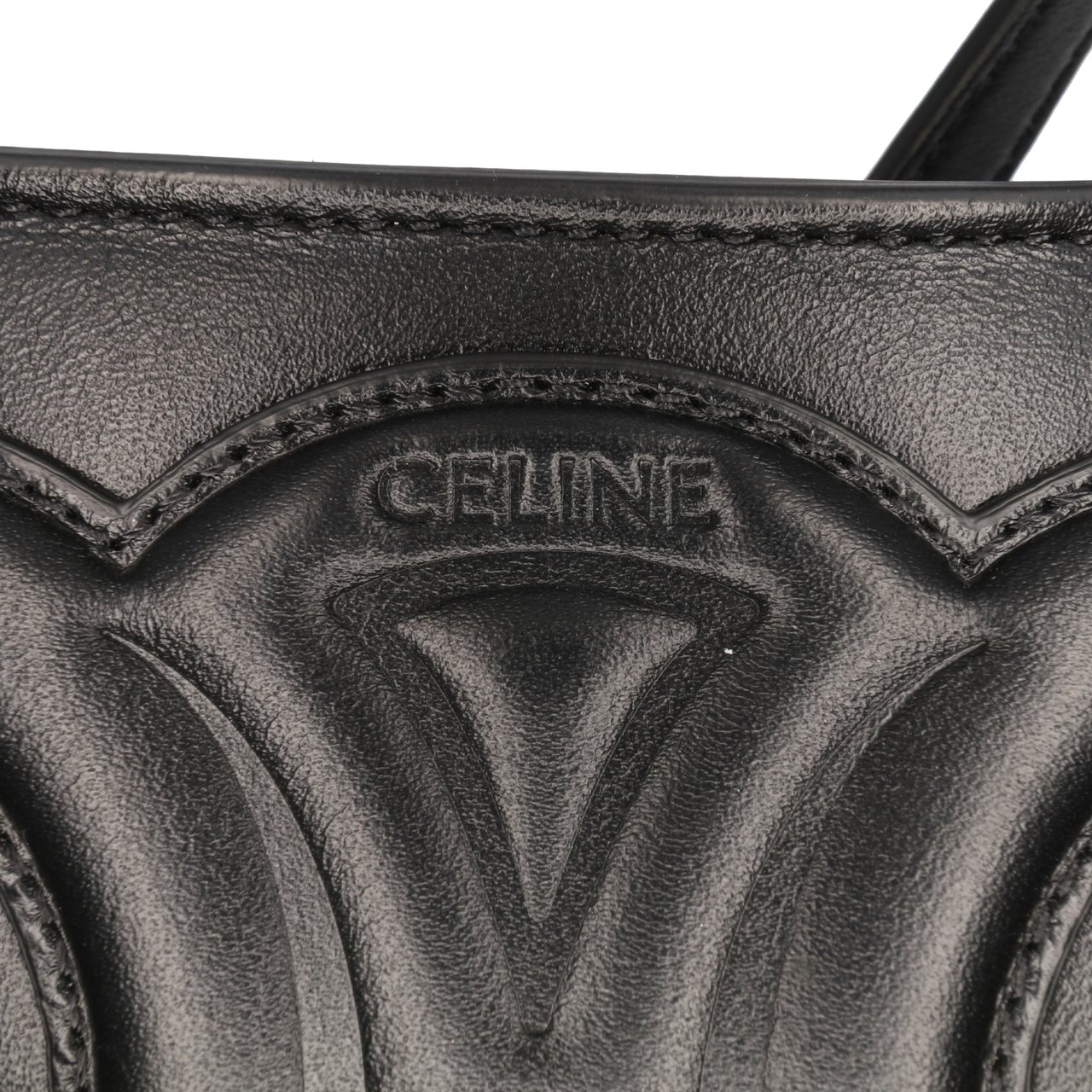 Celine Smooth Calfskin Cuir Triomphe Shoulder Bag Zwart
