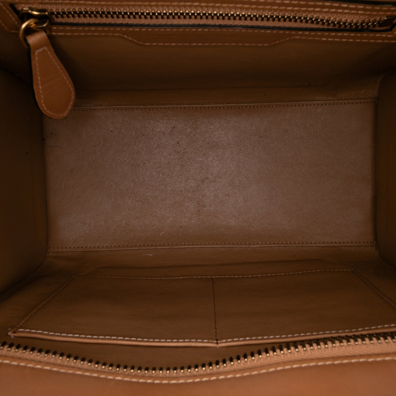 Celine Micro Tricolor Luggage Tote Bruin