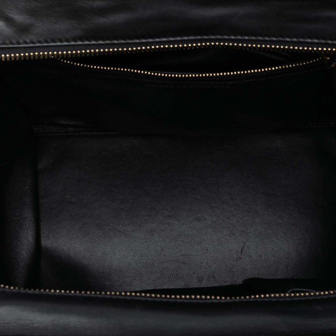 Celine Mini Bicolor Calfskin Luggage Tote Wit