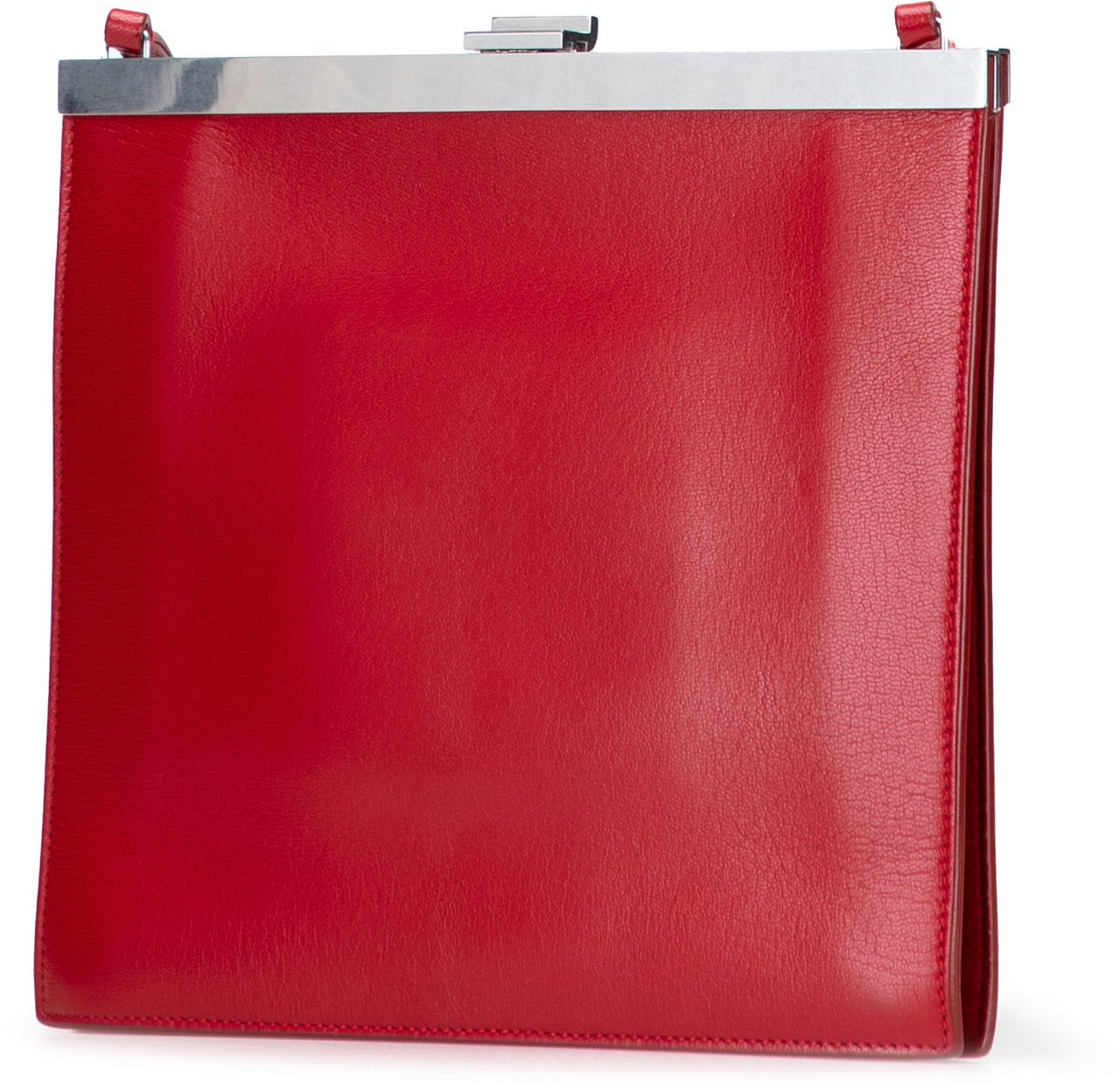 Celine Mini Leather Clasp Crossbody Rood
