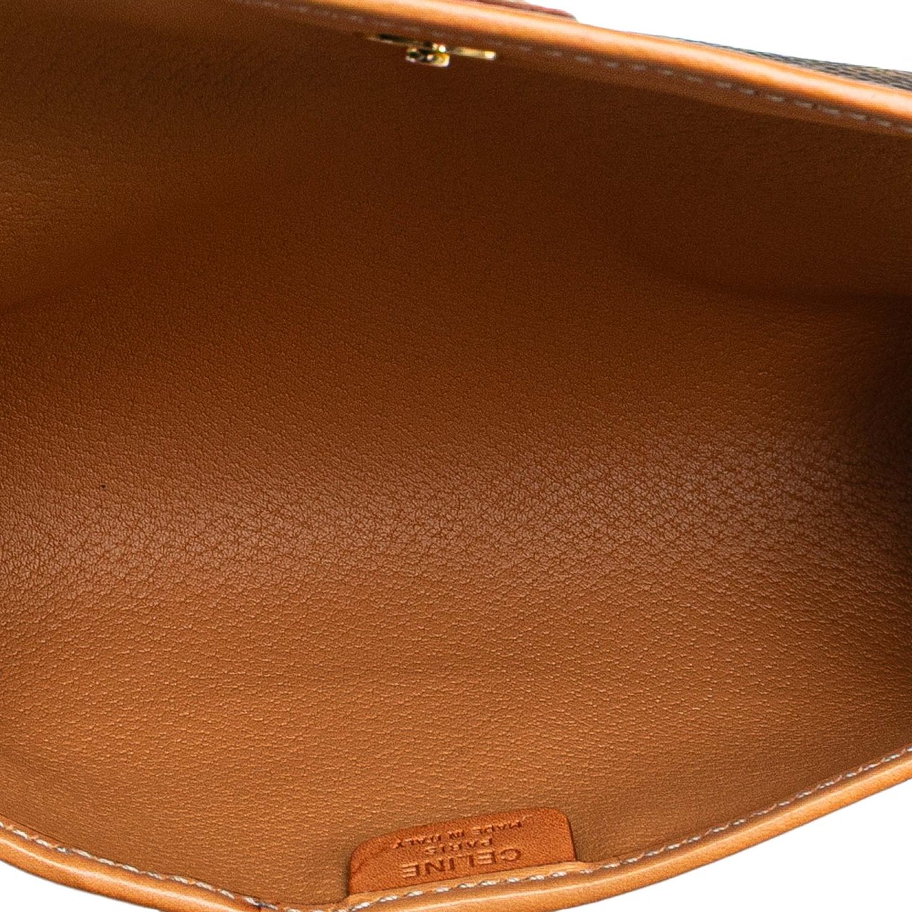 Celine Macadam Coated Canvas Clutch Bruin