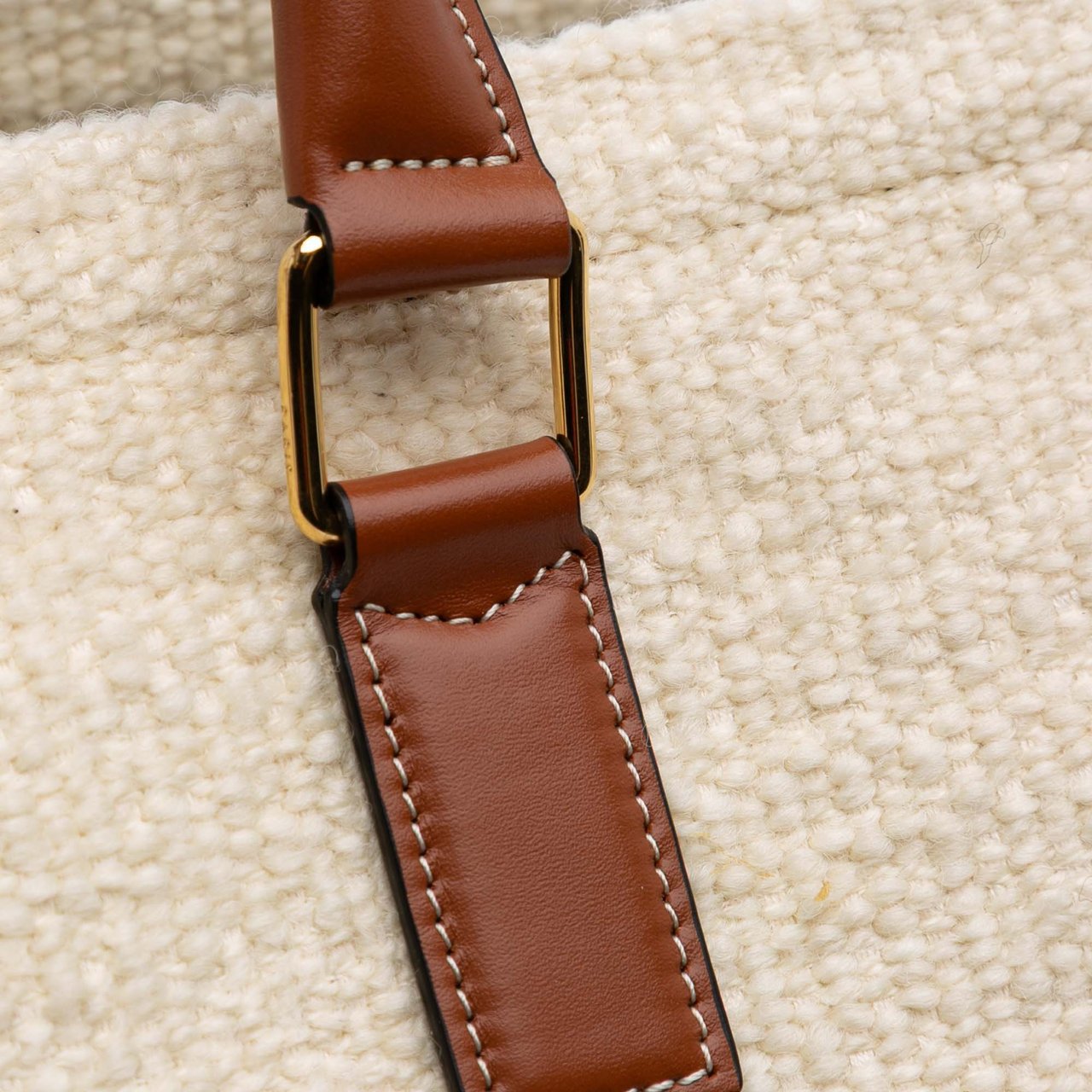 Celine Canvas Plein Soleil Horizontal Cabas Tote Bruin