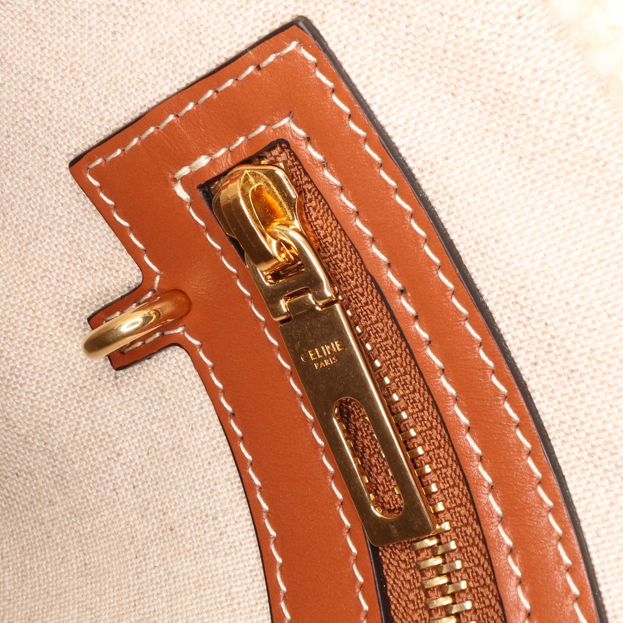 Celine Canvas Plein Soleil Horizontal Cabas Tote Bruin