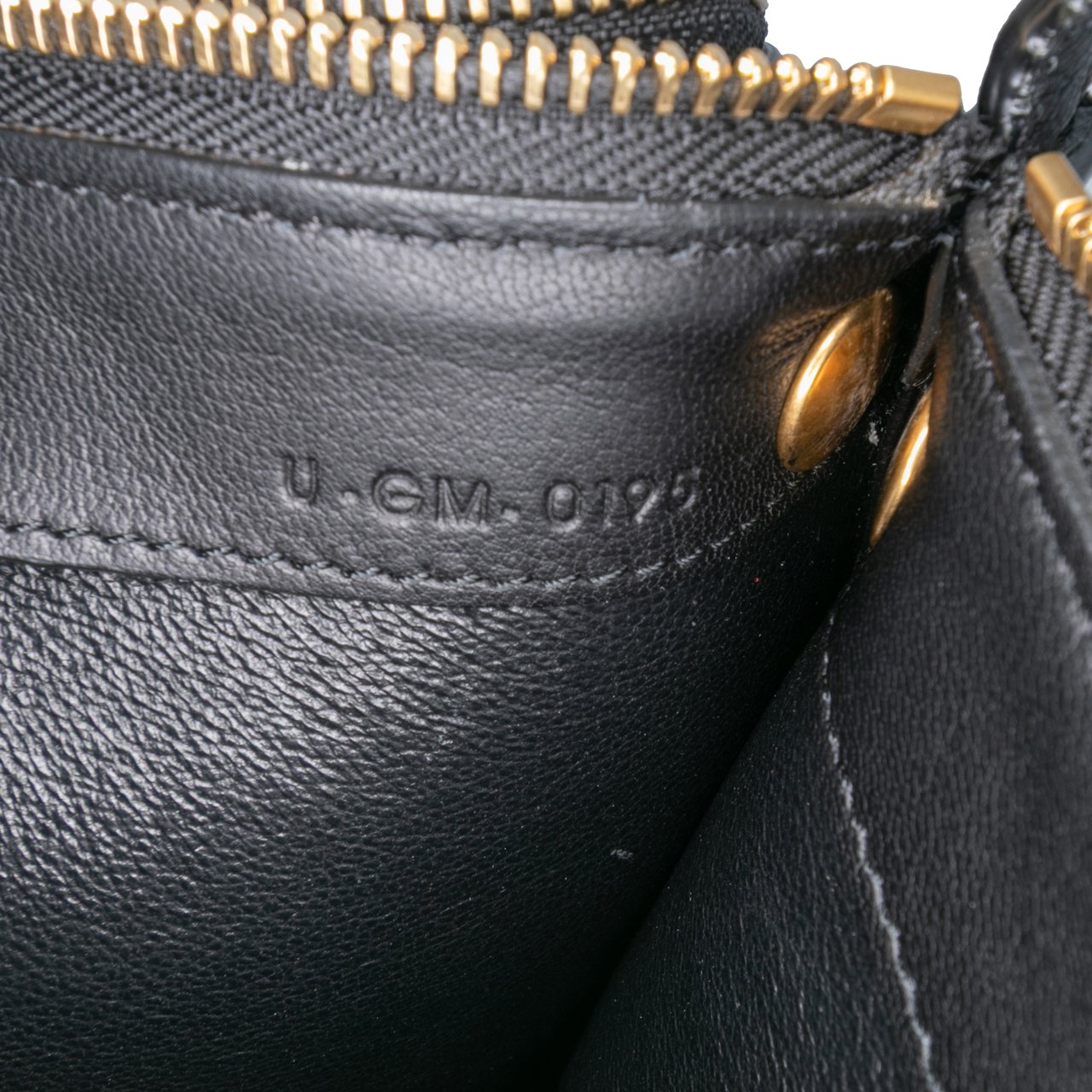 Celine Large Houndstooth Cotton Trio Crossbody Blauw