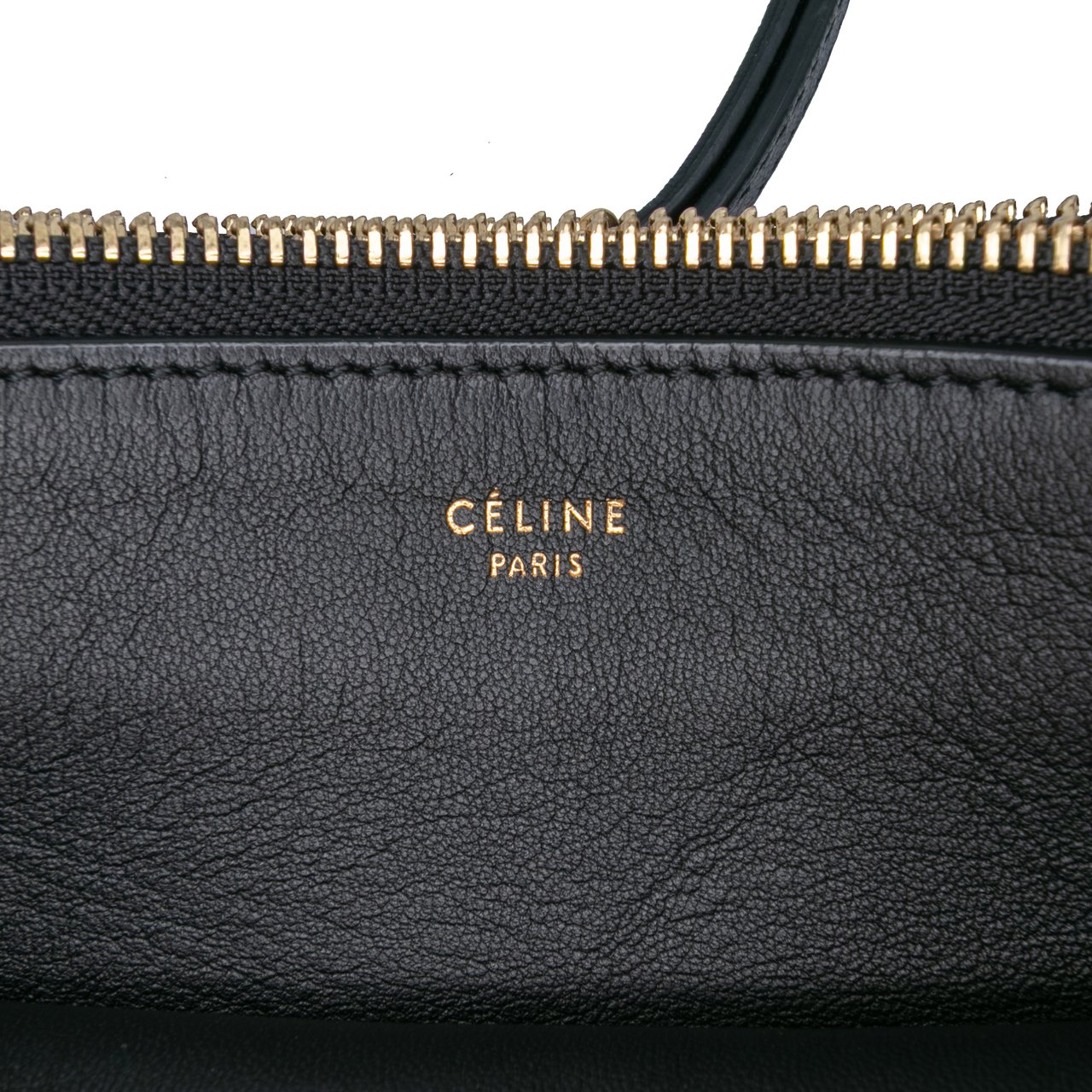 Celine Large Houndstooth Cotton Trio Crossbody Blauw