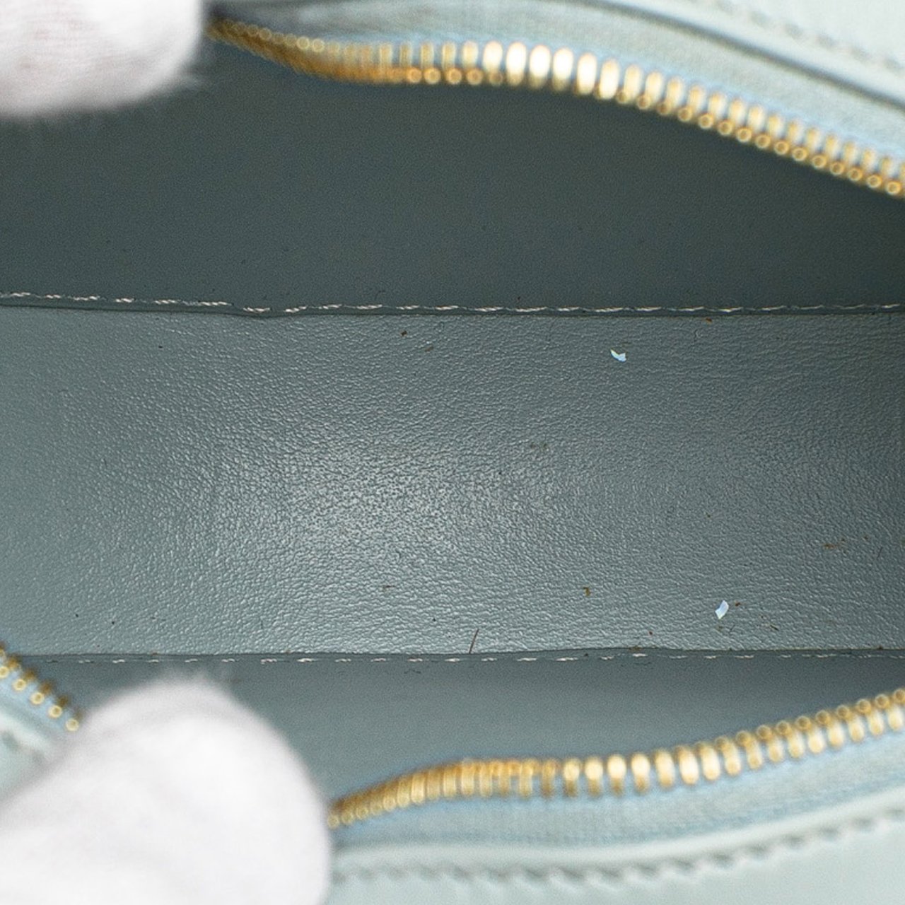 Celine Small Calfskin Cuir Triomphe Oval Crossbody Blauw