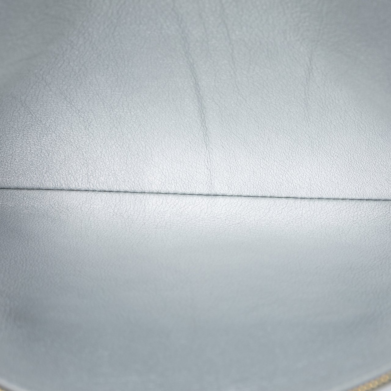 Celine Metallic Calfskin Cuir Triomphe Zip Pouch Zilver