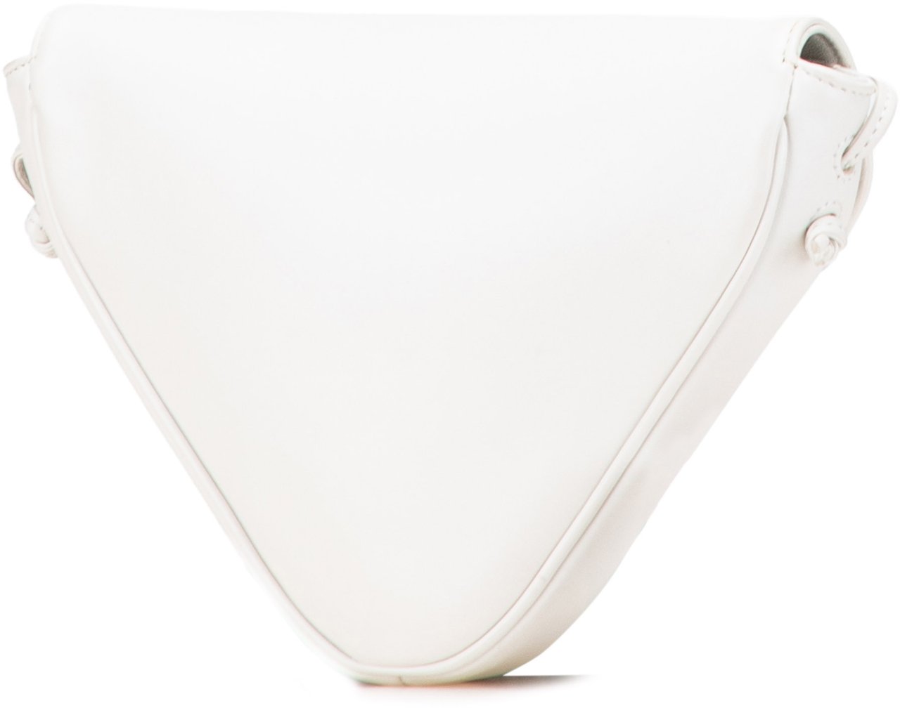 Celine Smooth Calfskin Logo Triangle Crossbody Wit