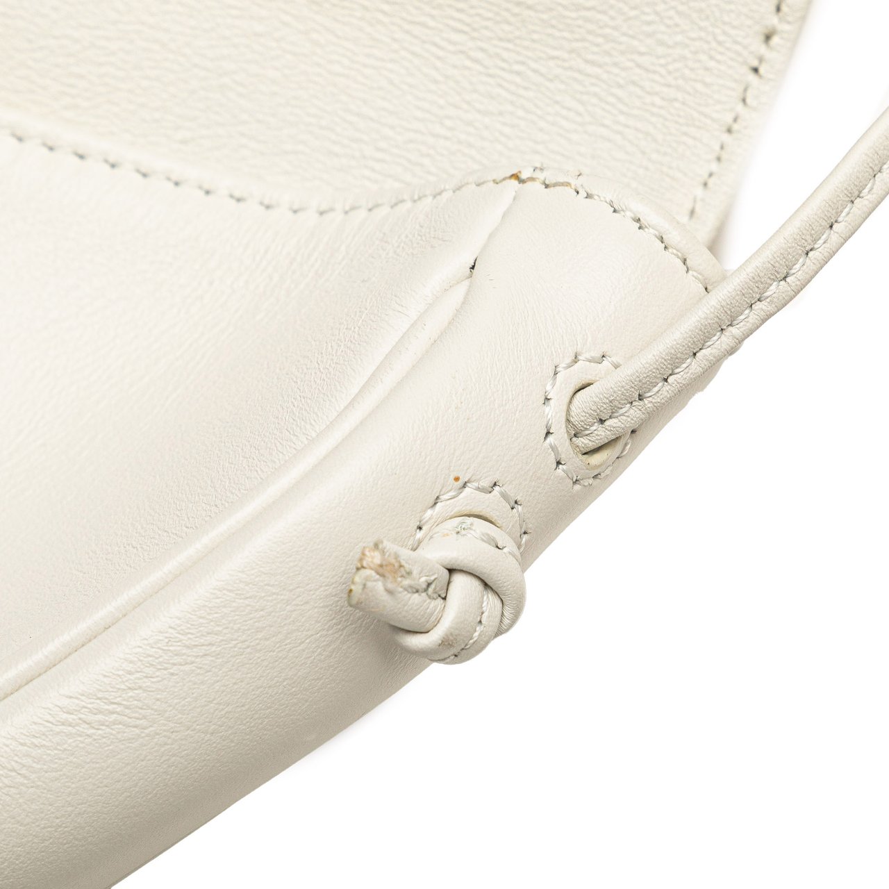 Celine Smooth Calfskin Logo Triangle Crossbody Wit