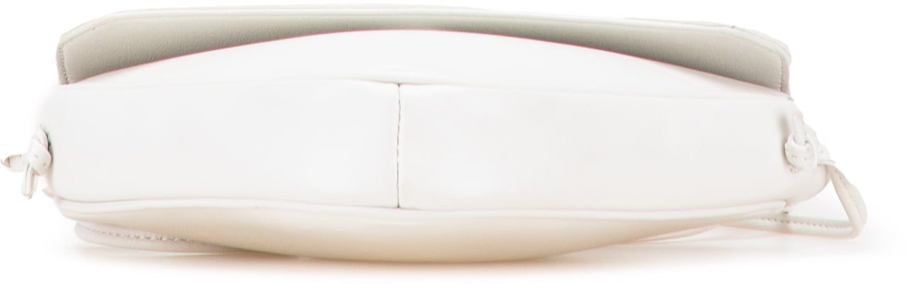 Celine Smooth Calfskin Logo Triangle Crossbody Wit