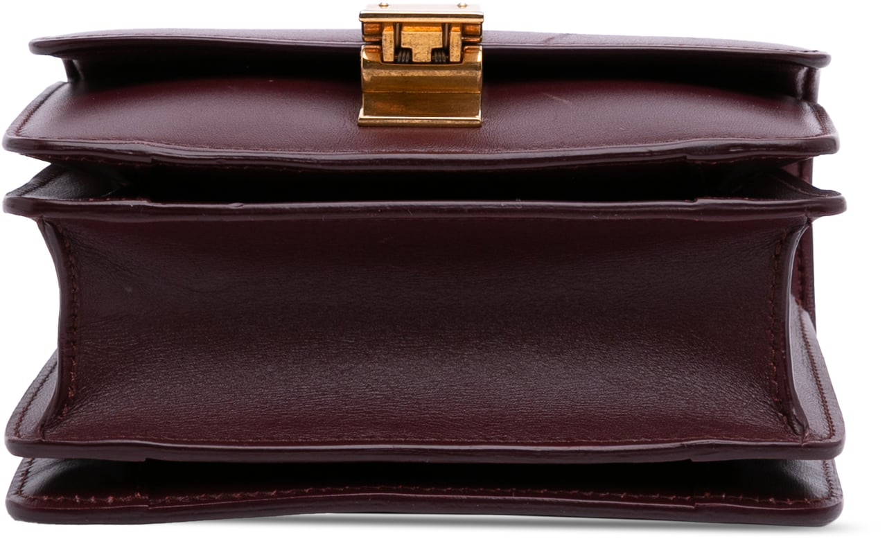 Celine Small Calfskin Classic Box Rood