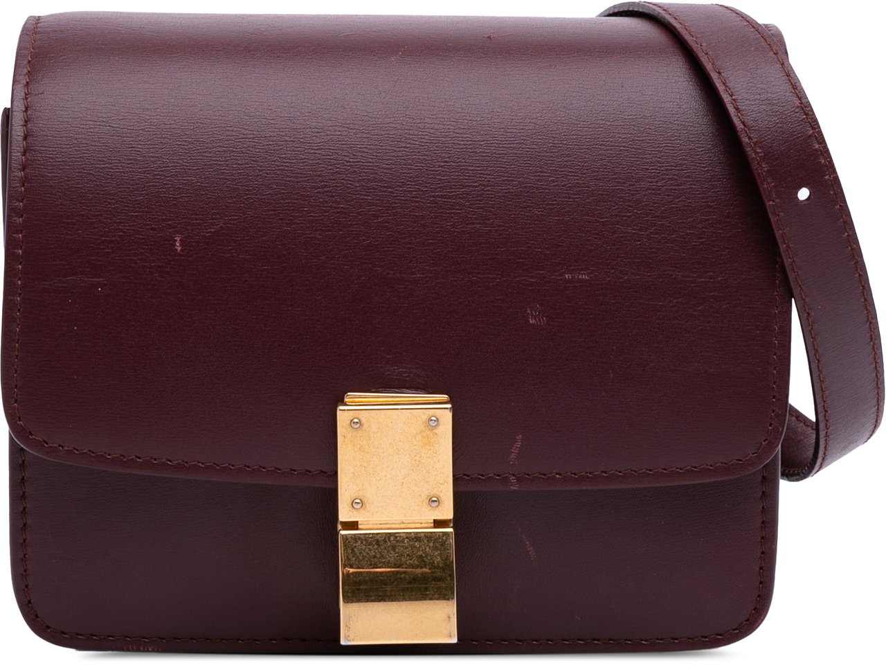 Celine Small Calfskin Classic Box Rood