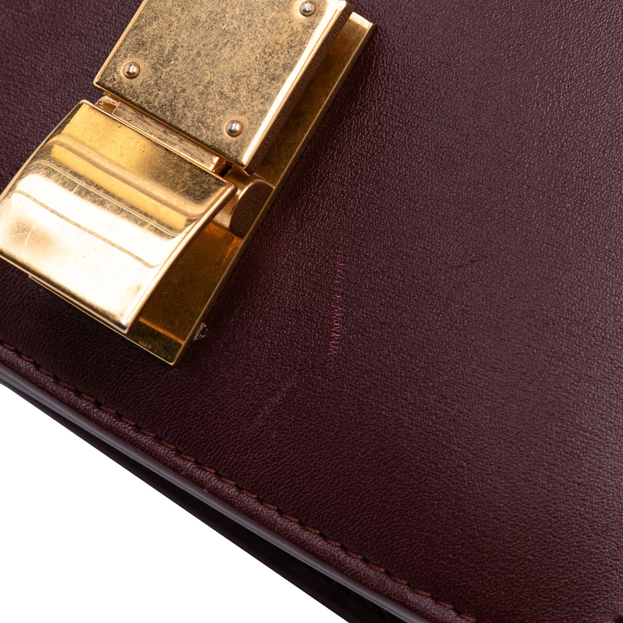 Celine Small Calfskin Classic Box Rood