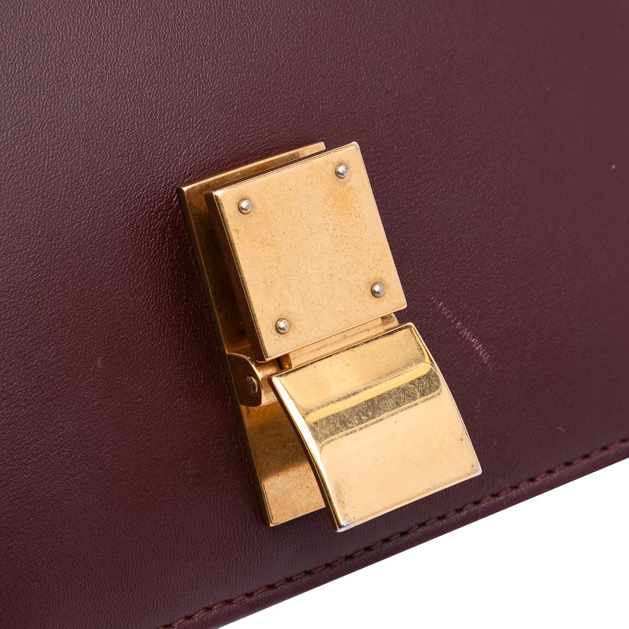 Celine Small Calfskin Classic Box Rood