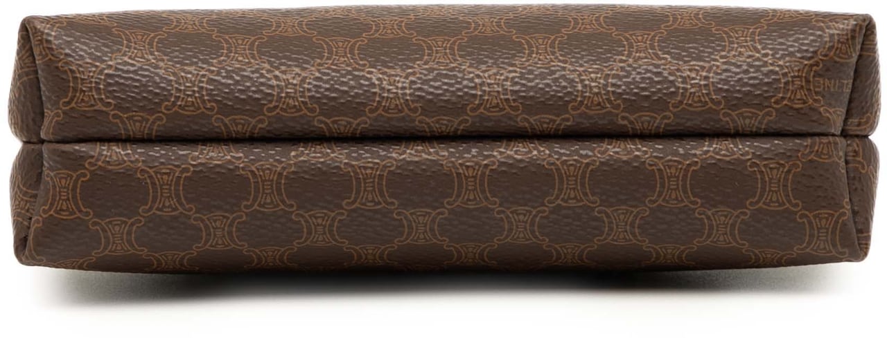 Celine Macadam Coated Canvas Pouch Bruin