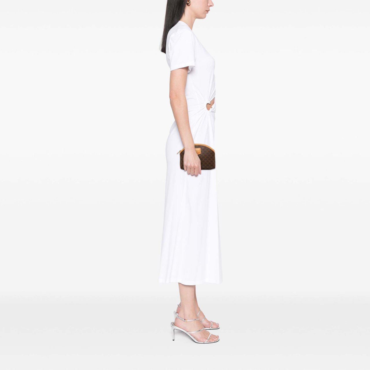 Celine Macadam Coated Canvas Pouch Bruin