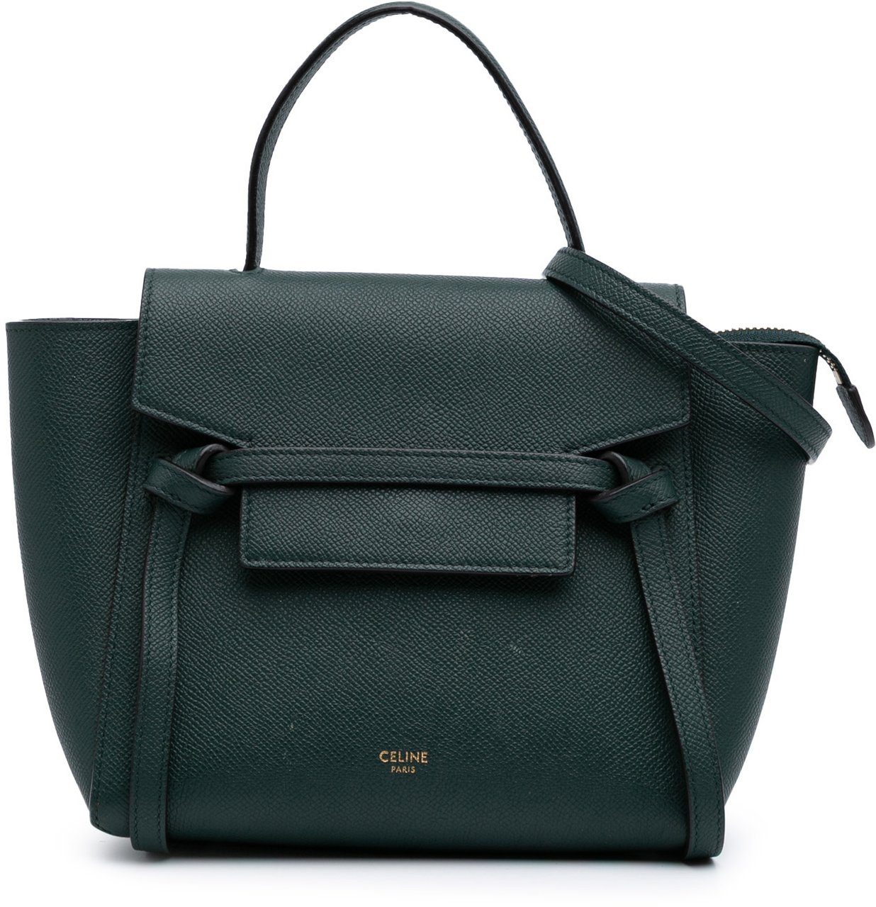Celine Nano Grained Calfskin Belt Bag Groen