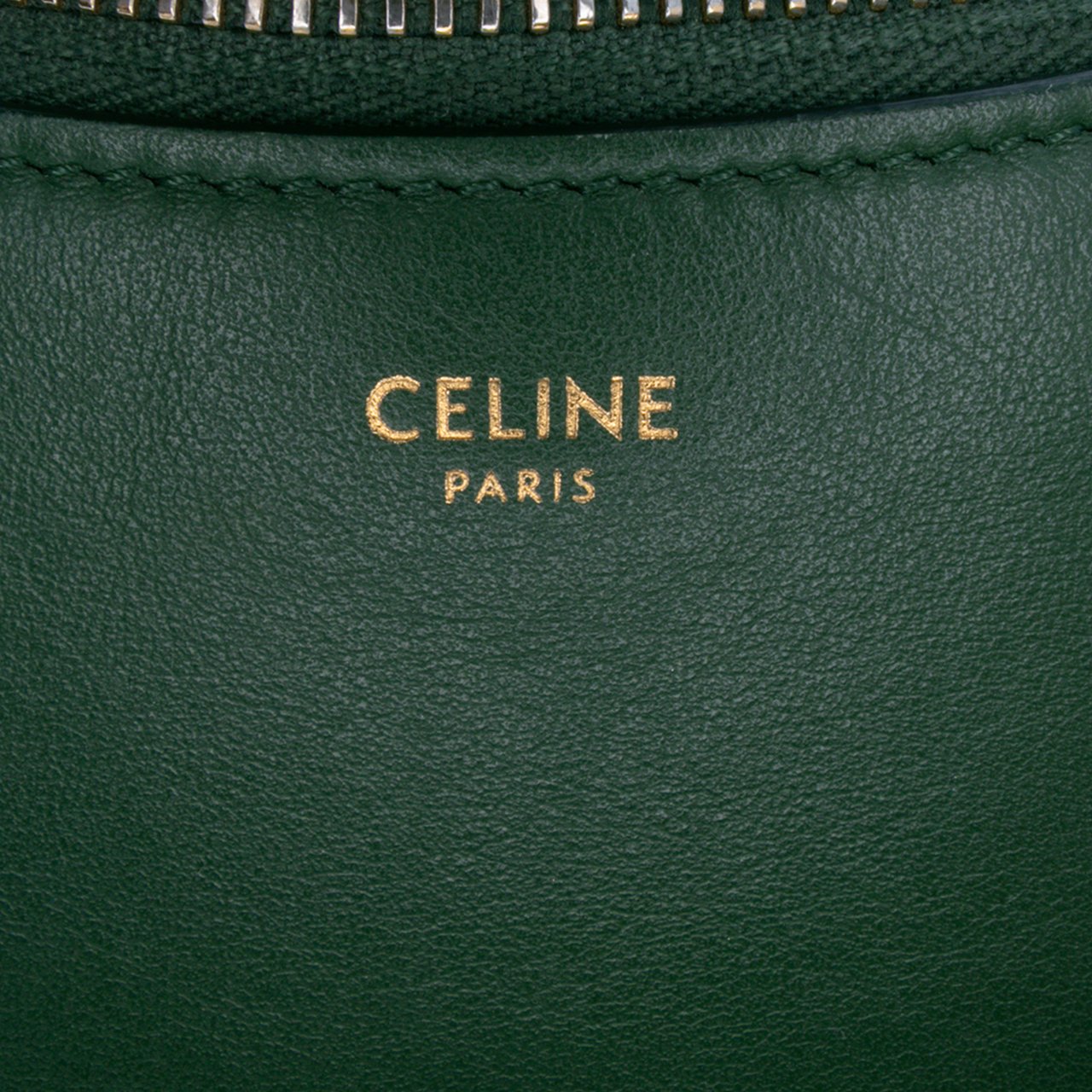 Celine Leather Ava Shoulder Bag Groen