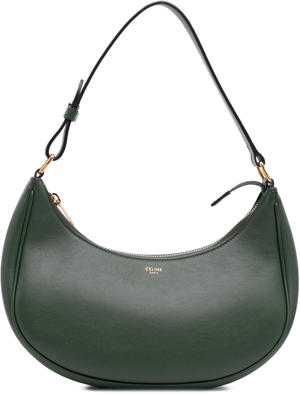 Celine Leather Ava Shoulder Bag Groen