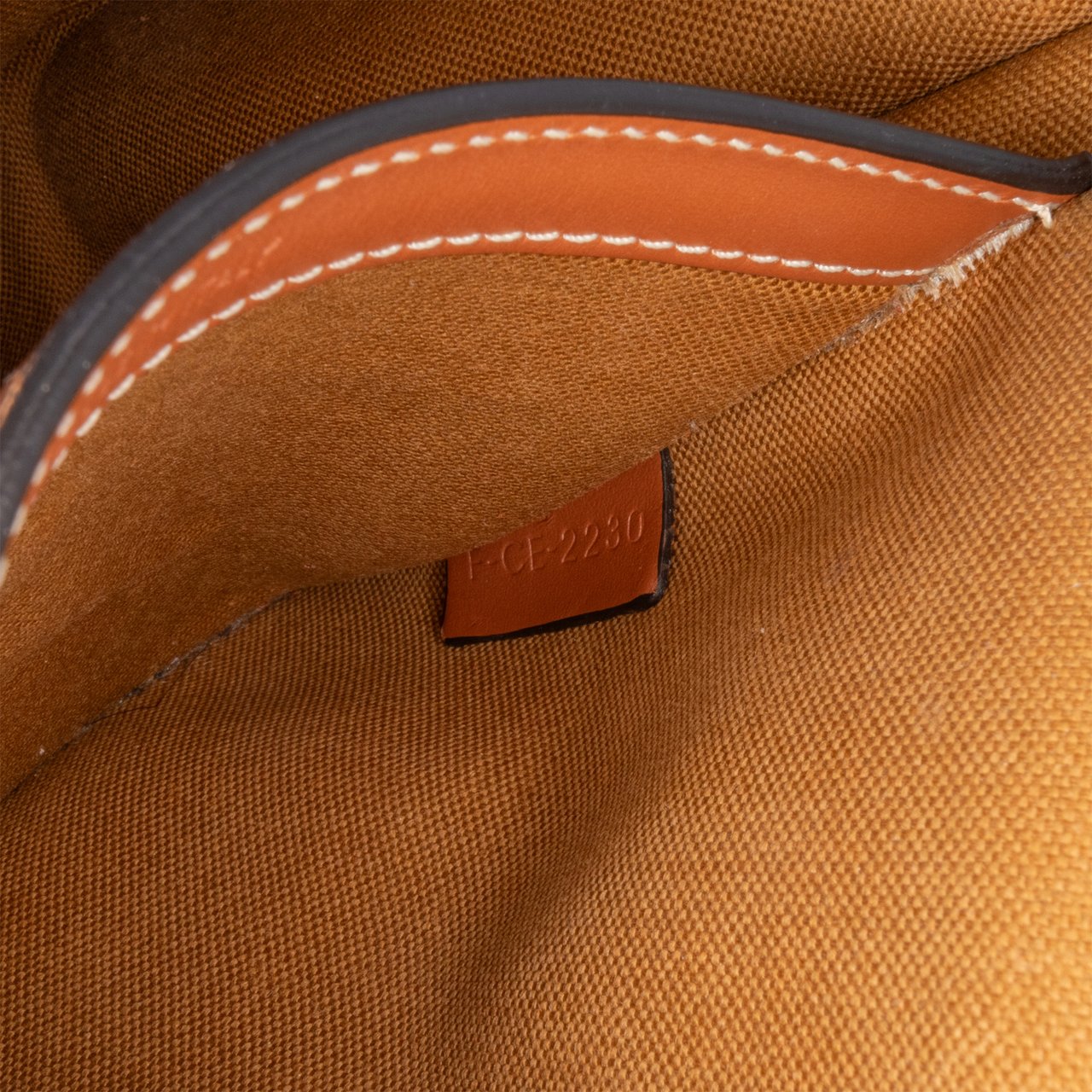 Celine Medium Triomphe Coated Canvas Folco Crossbody Bruin