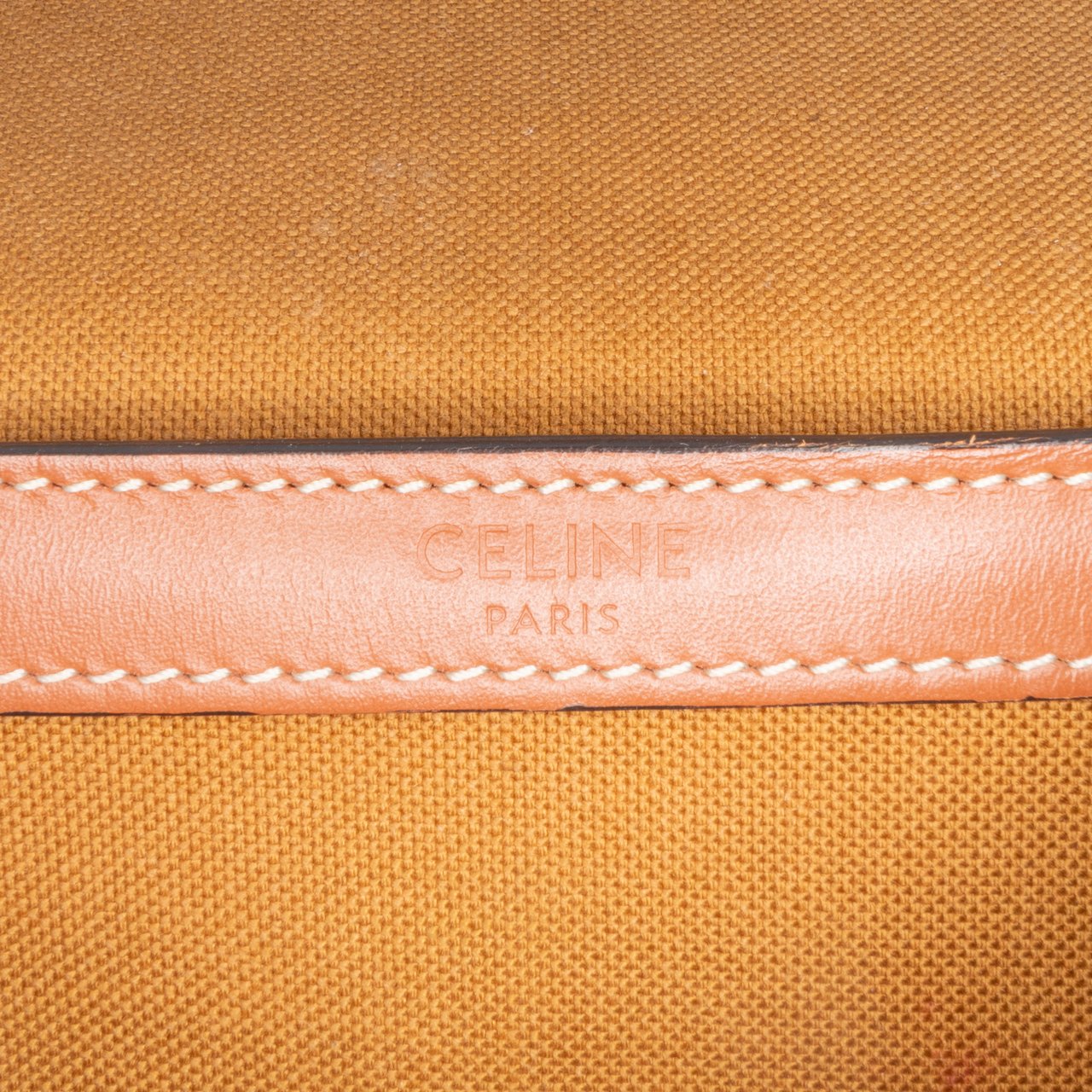 Celine Medium Triomphe Coated Canvas Folco Crossbody Bruin